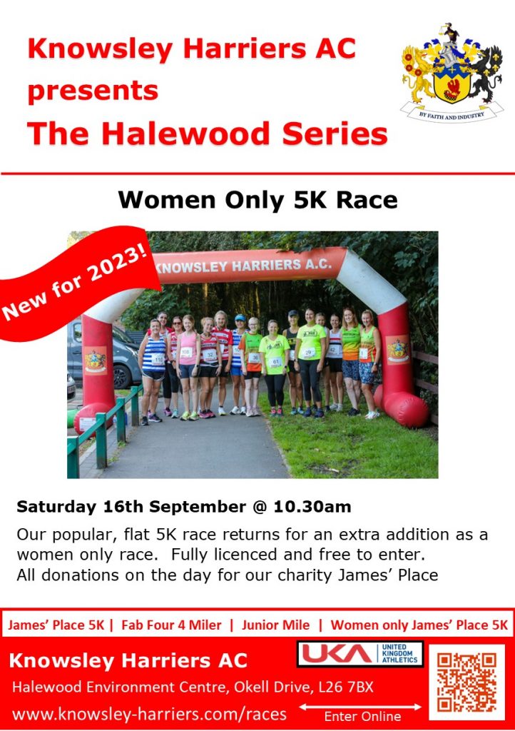 Halewood 5K Women Only Race Poster